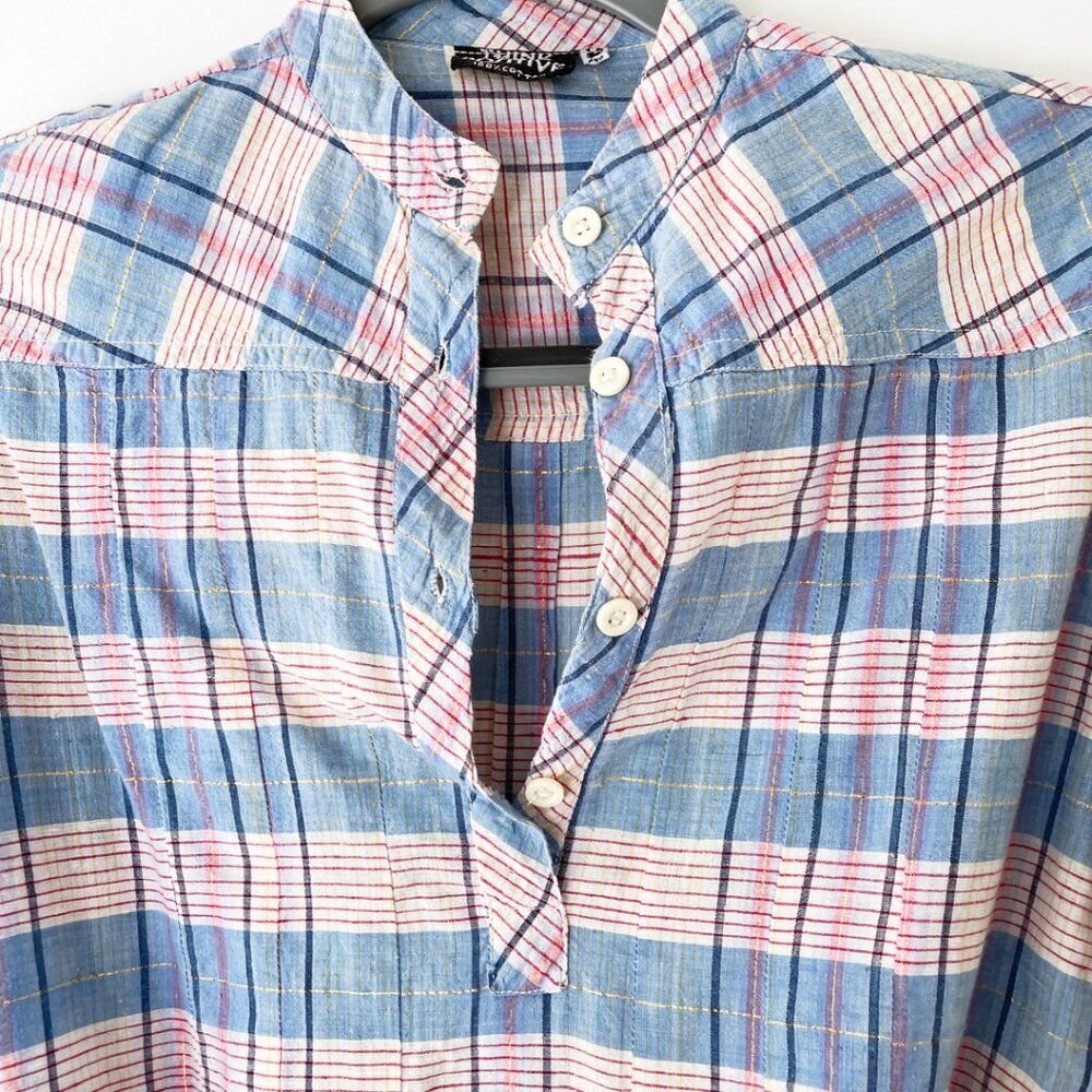 Think Positive Vintage Cotton Gauze Striped Pullover XS/S - Picture 9 of 16